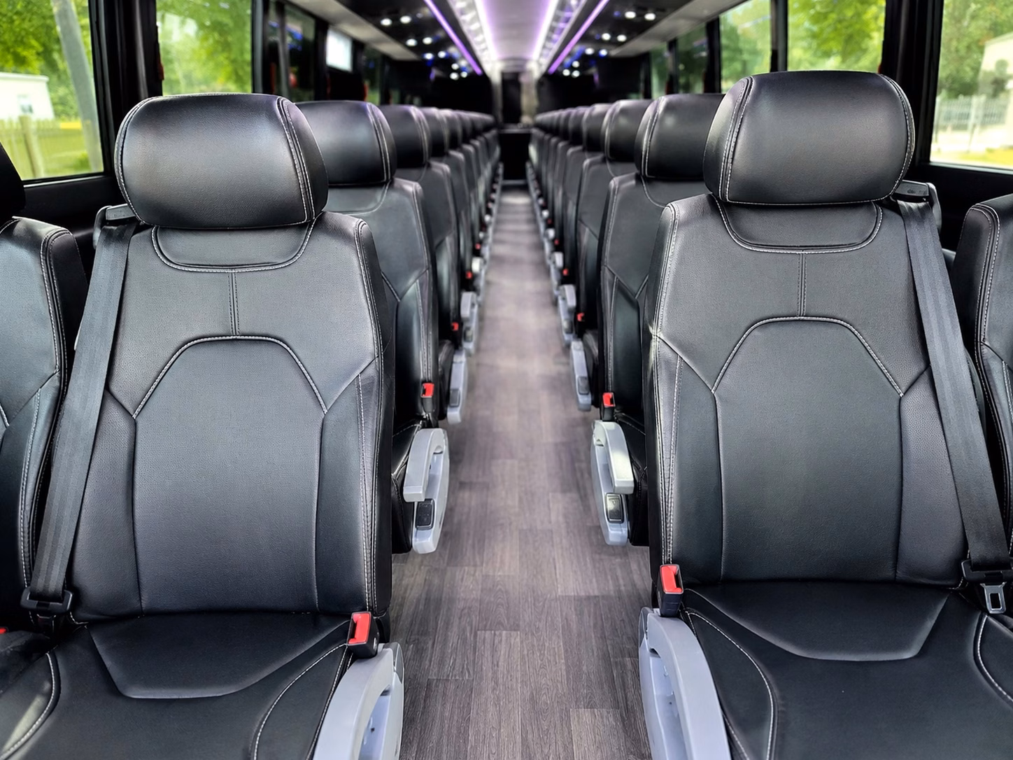 washington charter bus interior