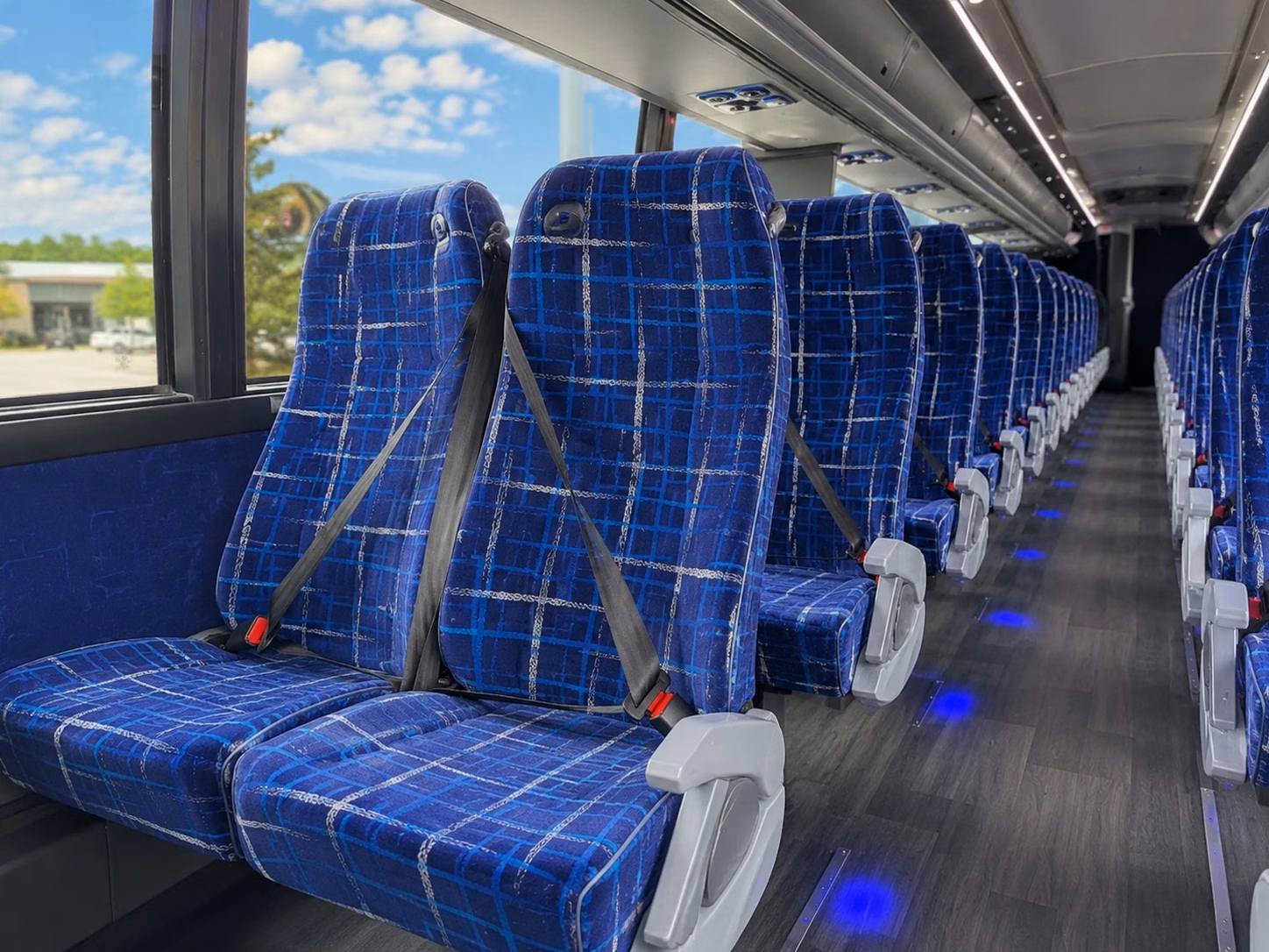 washington charter bus rental interior
